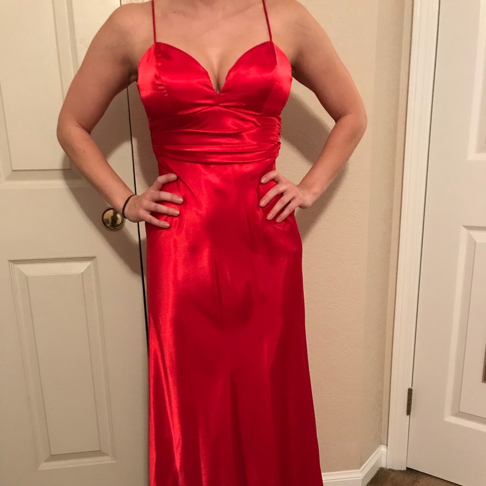 Long Red Dress Size 3/4